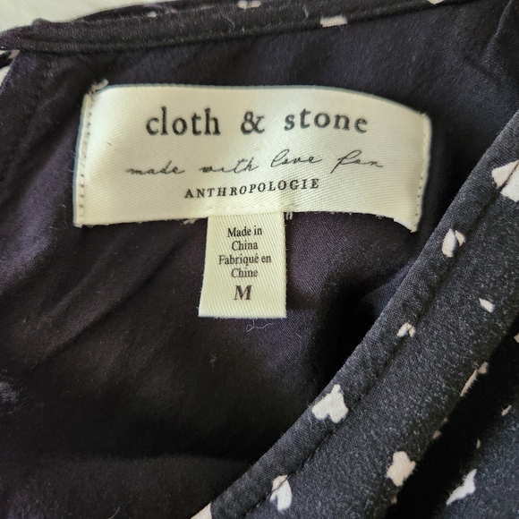 Anthropologie Cloth & Stone Sweetheart Tunic Dress Flutter Sleeves Women's Sz M - Picture 12 of 12